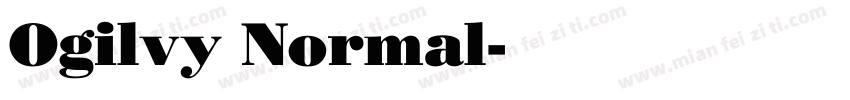 Ogilvy Normal字体转换